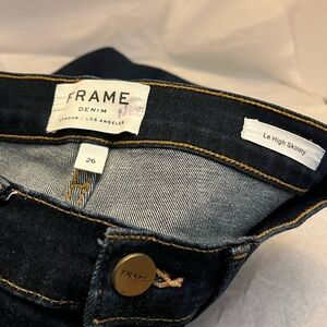 26 Frame Denim Le High Skinny Jeans Dark Wash